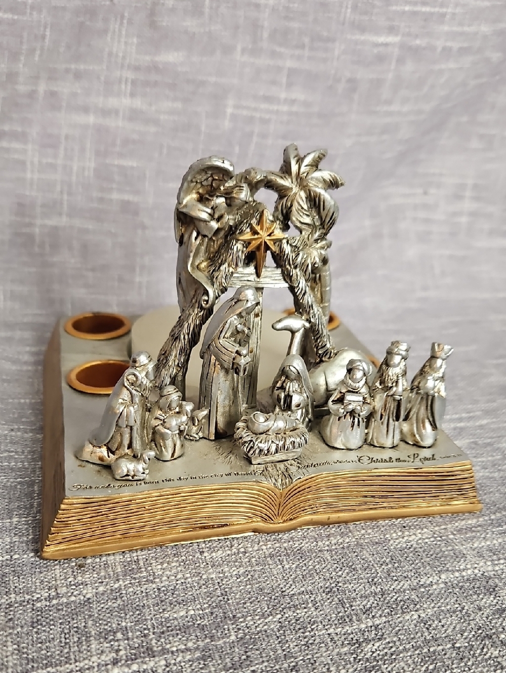 Silver and Gold Nativity Scene